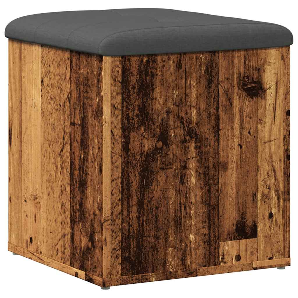 opbevaringsbænk 42x42x45 cm konstrueret træ antikt træ