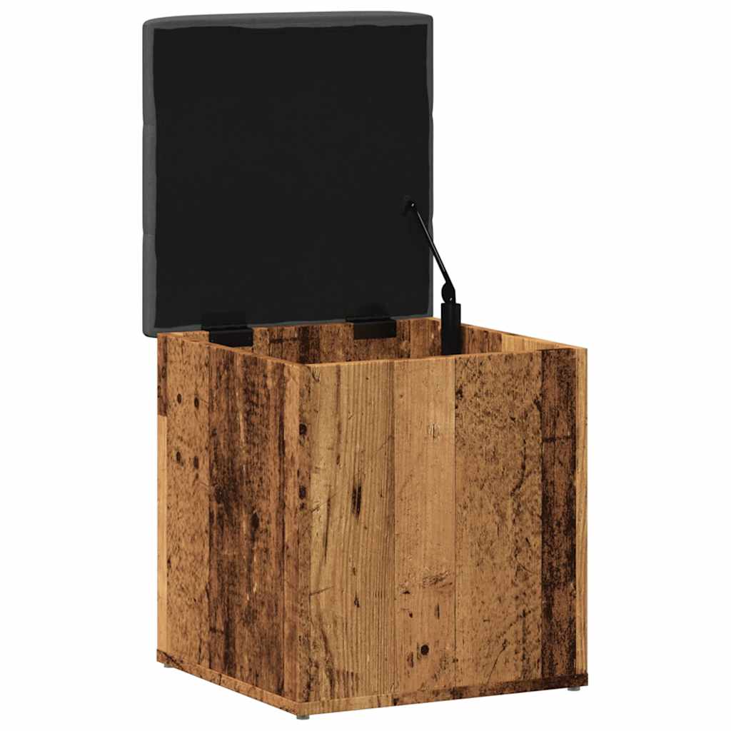 opbevaringsbænk 42x42x45 cm konstrueret træ antikt træ