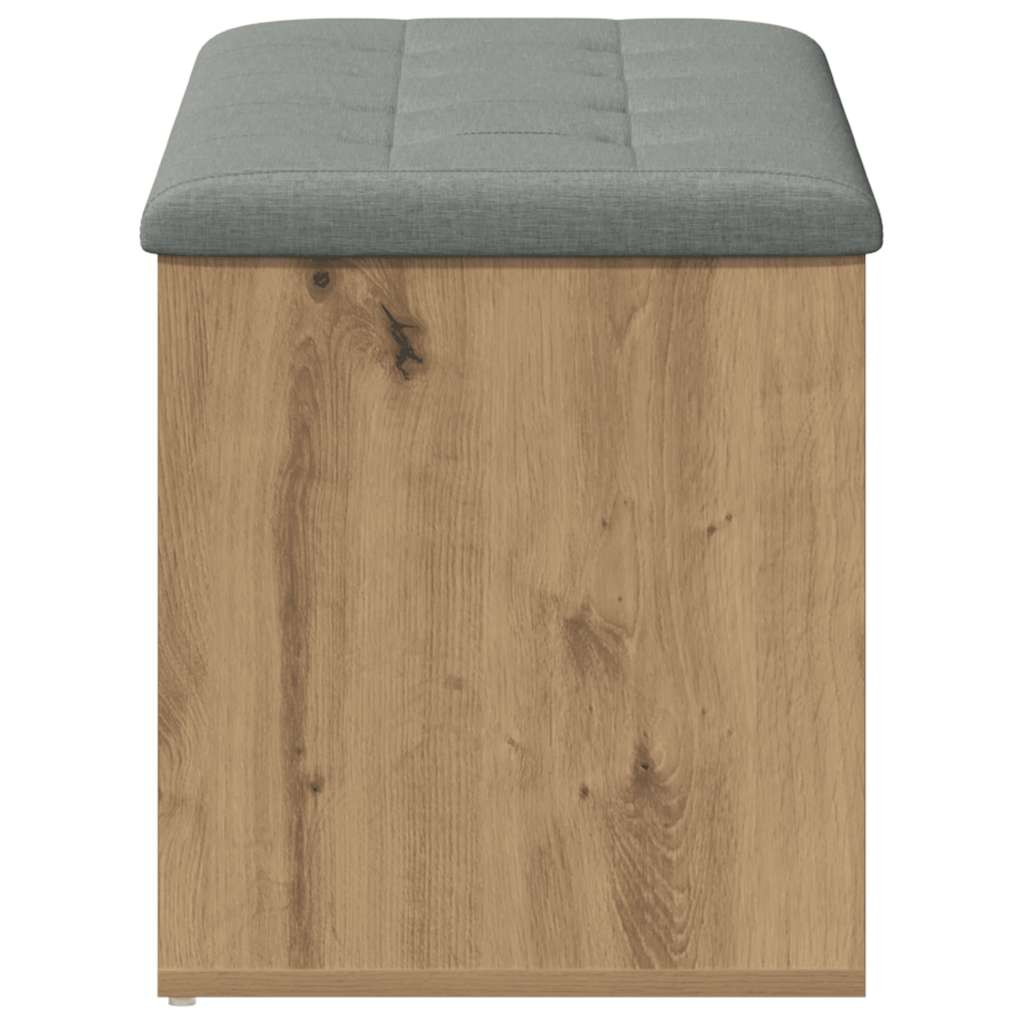 opbevaringsbænk håndlavet eg 102x42x45 cm konstrueret træ
