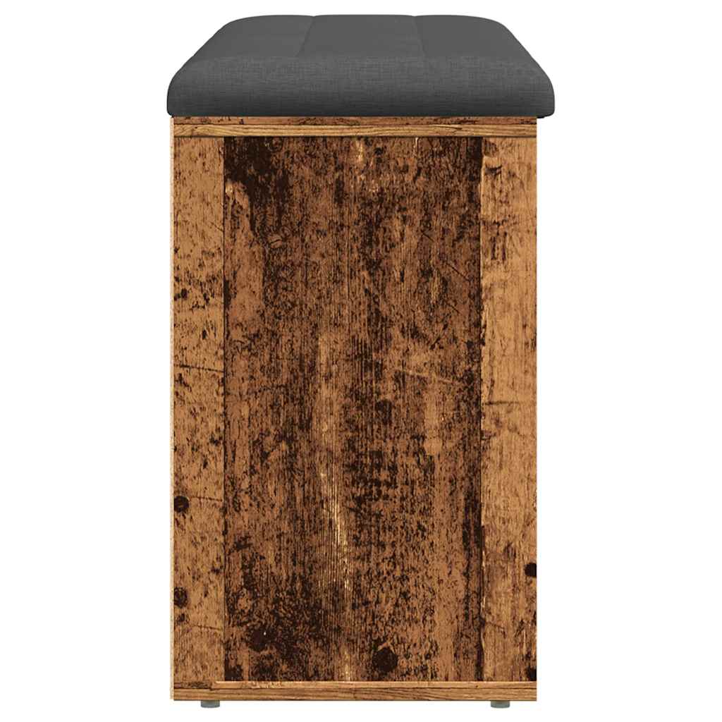 skobænk 102x32x50 cm konstrueret træ antikt træ
