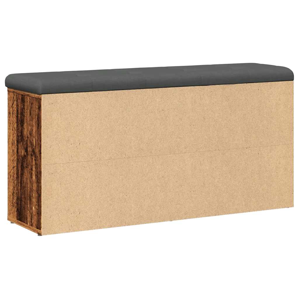 skobænk 102x32x50 cm konstrueret træ antikt træ