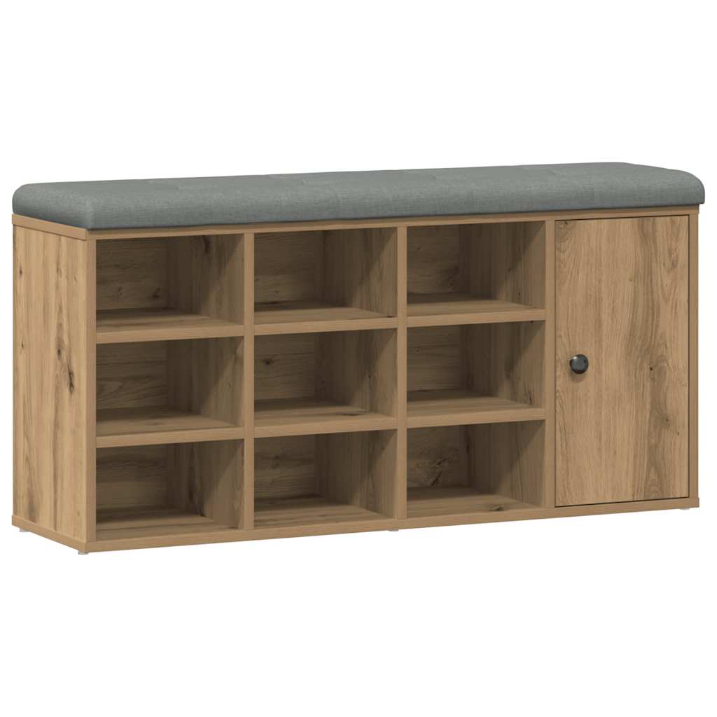 skobænk 102x32x50 cm konstrueret træ kunsteg