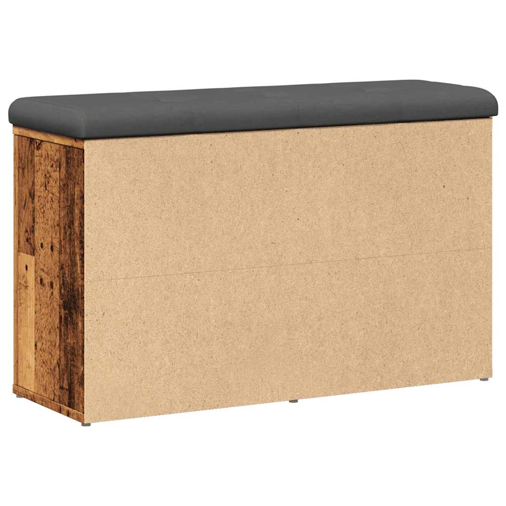 skobænk 82x32x50 cm konstrueret træ antikt træ