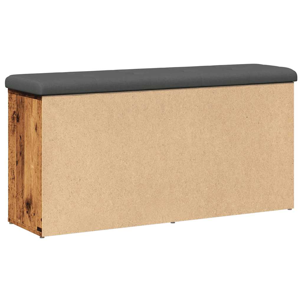 skobænk 102x32x50 cm konstrueret træ antikt træ