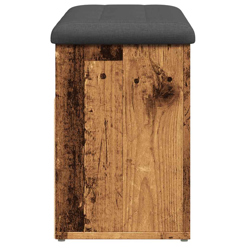 skobænk 82x32x45,5 cm konstrueret træ antikt træ