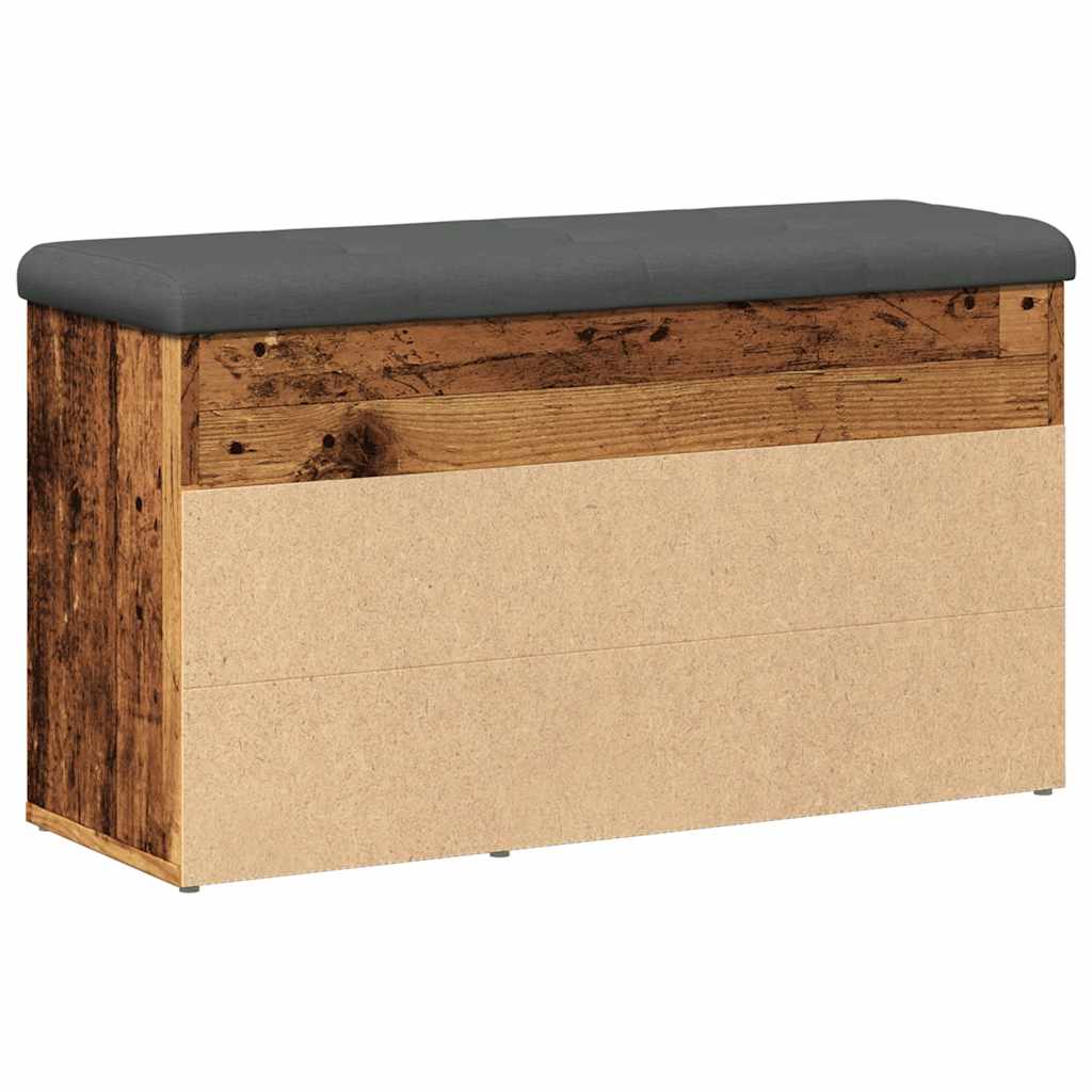 skobænk 82x32x45,5 cm konstrueret træ antikt træ