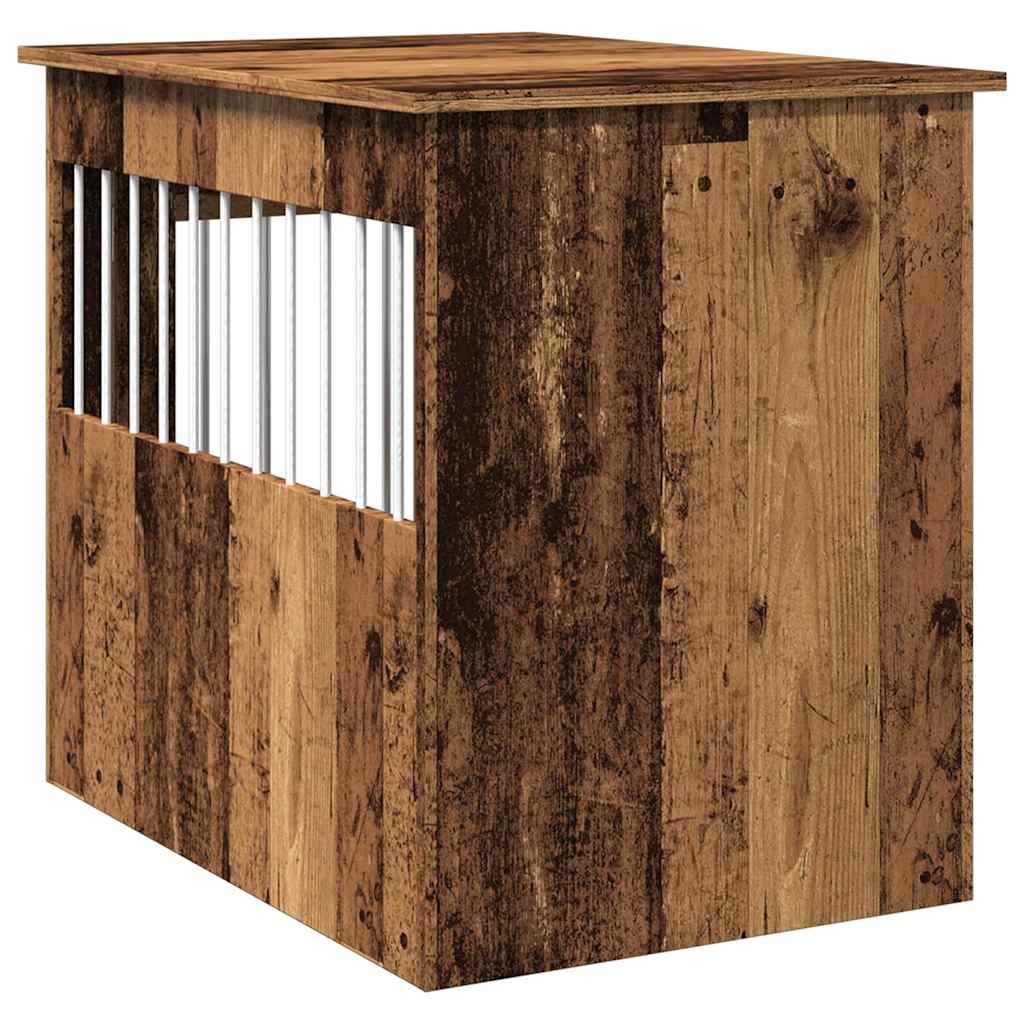 hundebur 55x80x68 cm konstrueret træ antikt træ