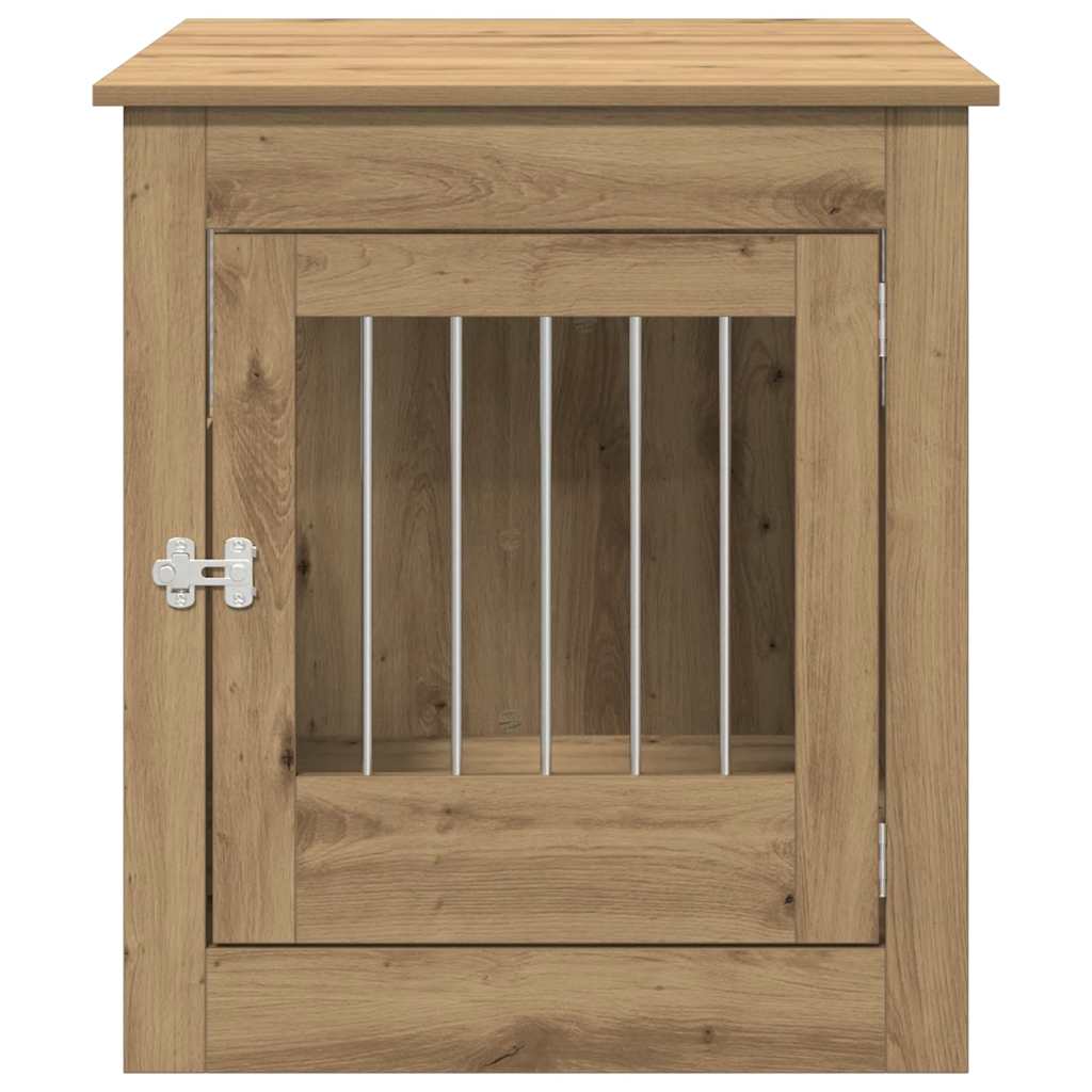 hundebur 64,5x80x71 cm konstrueret træ artisan egetræsfarve