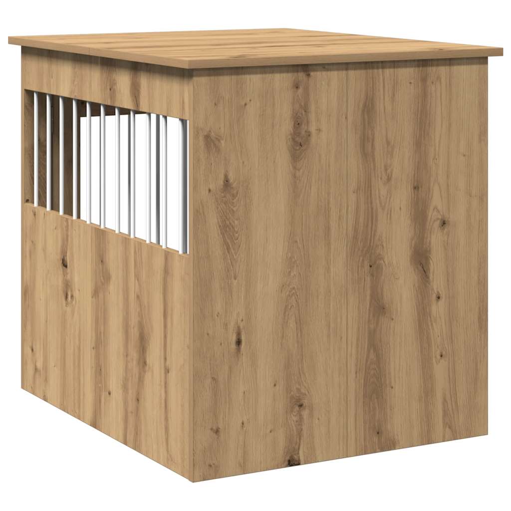 hundebur 64,5x80x71 cm konstrueret træ artisan egetræsfarve