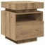 sengebord med LED-lys 40x39x48,5 cm kunsteg