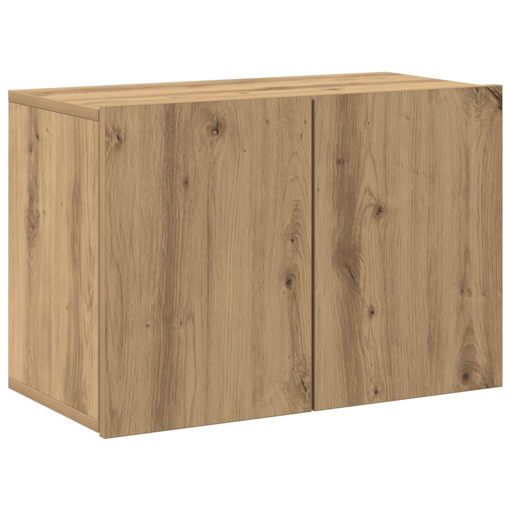 væghængt tv-bord 60x30x41 cm egetræsfarve