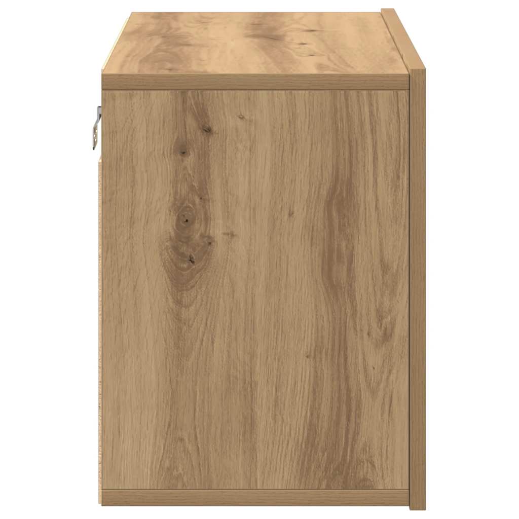 væghængt tv-bord 60x30x41 cm egetræsfarve