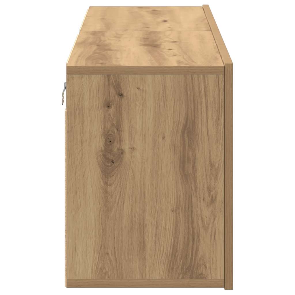 væghængte tv-borde 2 stk. 80x30x41 cm egetræsfarve