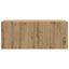 væghængt tv-bord 100x30x41 cm artisan egetræsfarve