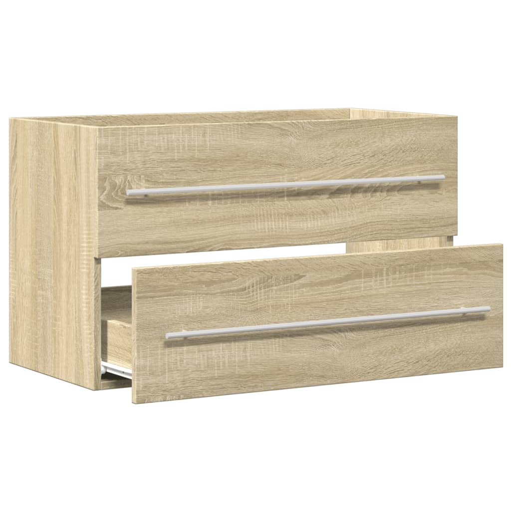 vaskeskab 80x38,5x48 cm konstrueret træ gammelt trælook
