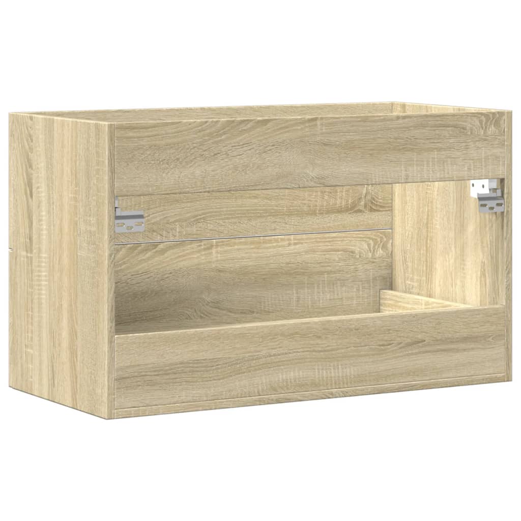 vaskeskab 80x38,5x48 cm konstrueret træ gammelt trælook