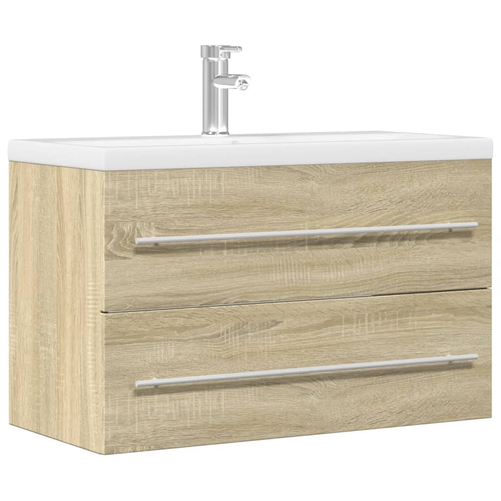 vaskeskab 80x38,5x48 cm konstrueret træ gammelt trælook