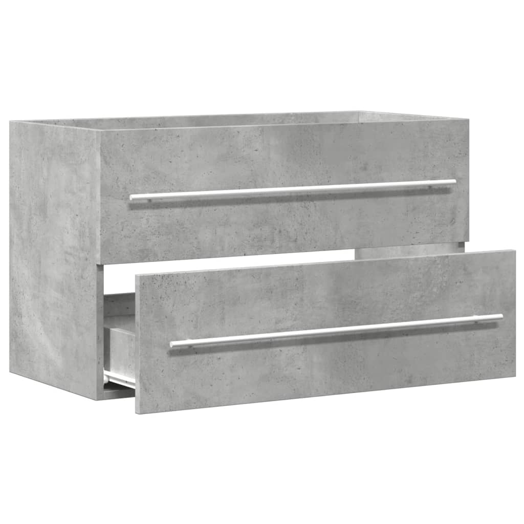 underskab til håndvask 80x38,5x48 cm konstrueret træ betongrå