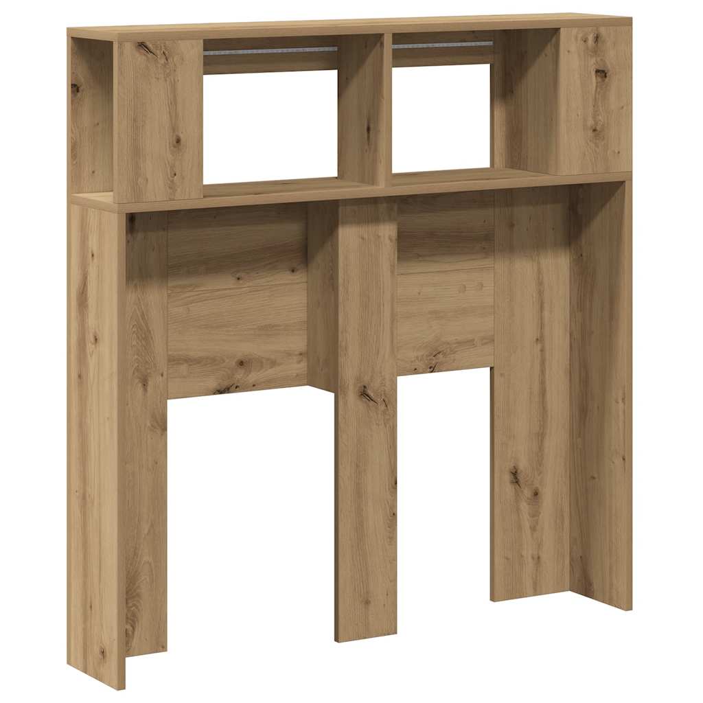 sengegavl m. LED-lys 100x18,5x103,5 cm konstrueret træ kunsteg