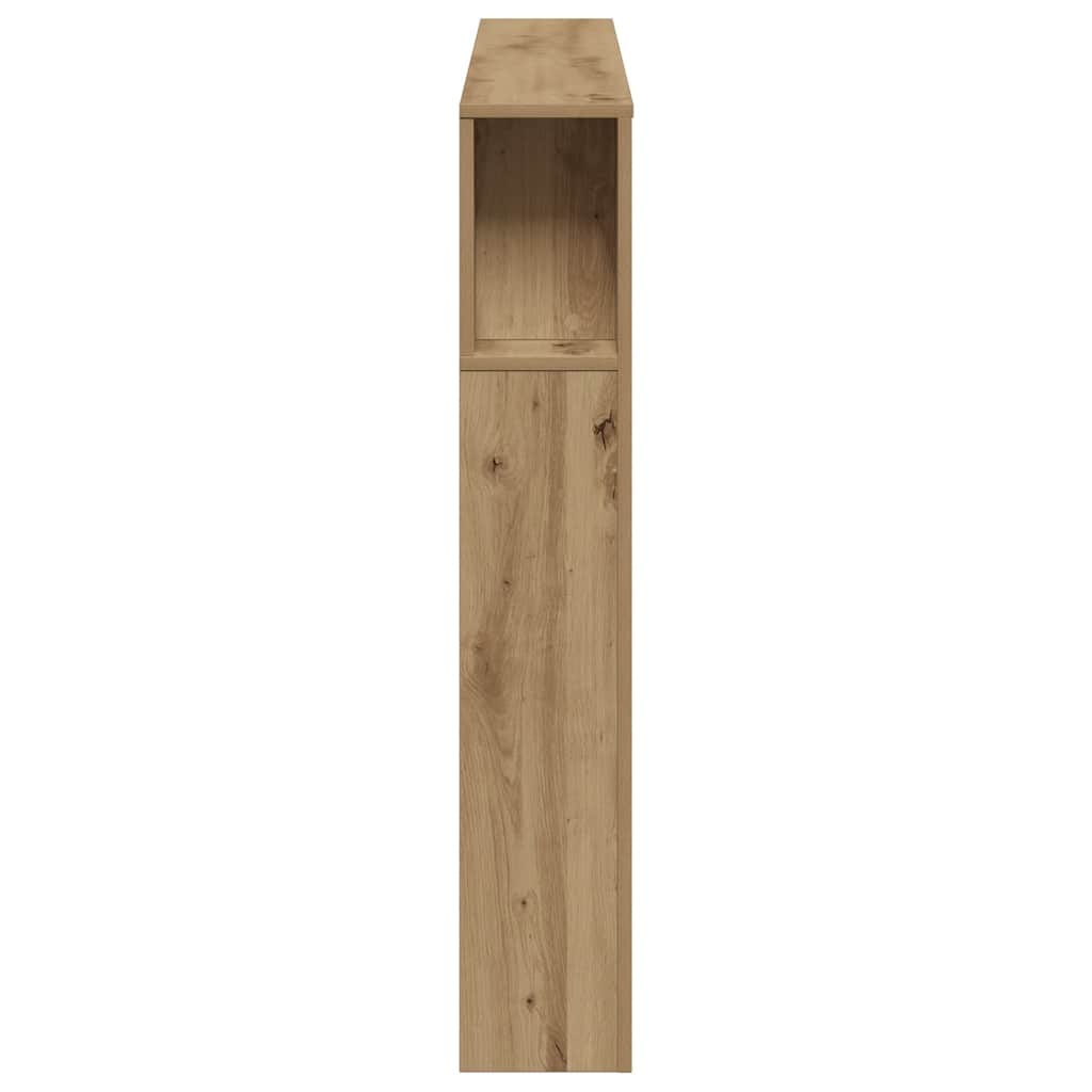 sengegavl m. LED-lys 160x18,5x103,5 cm konstrueret træ kunsteg