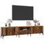tv-bord med skuffe 200x25x44 cm konstrueret træ antikt træ