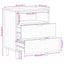 sengebord konstrueret træ 50x33x62 cm sort