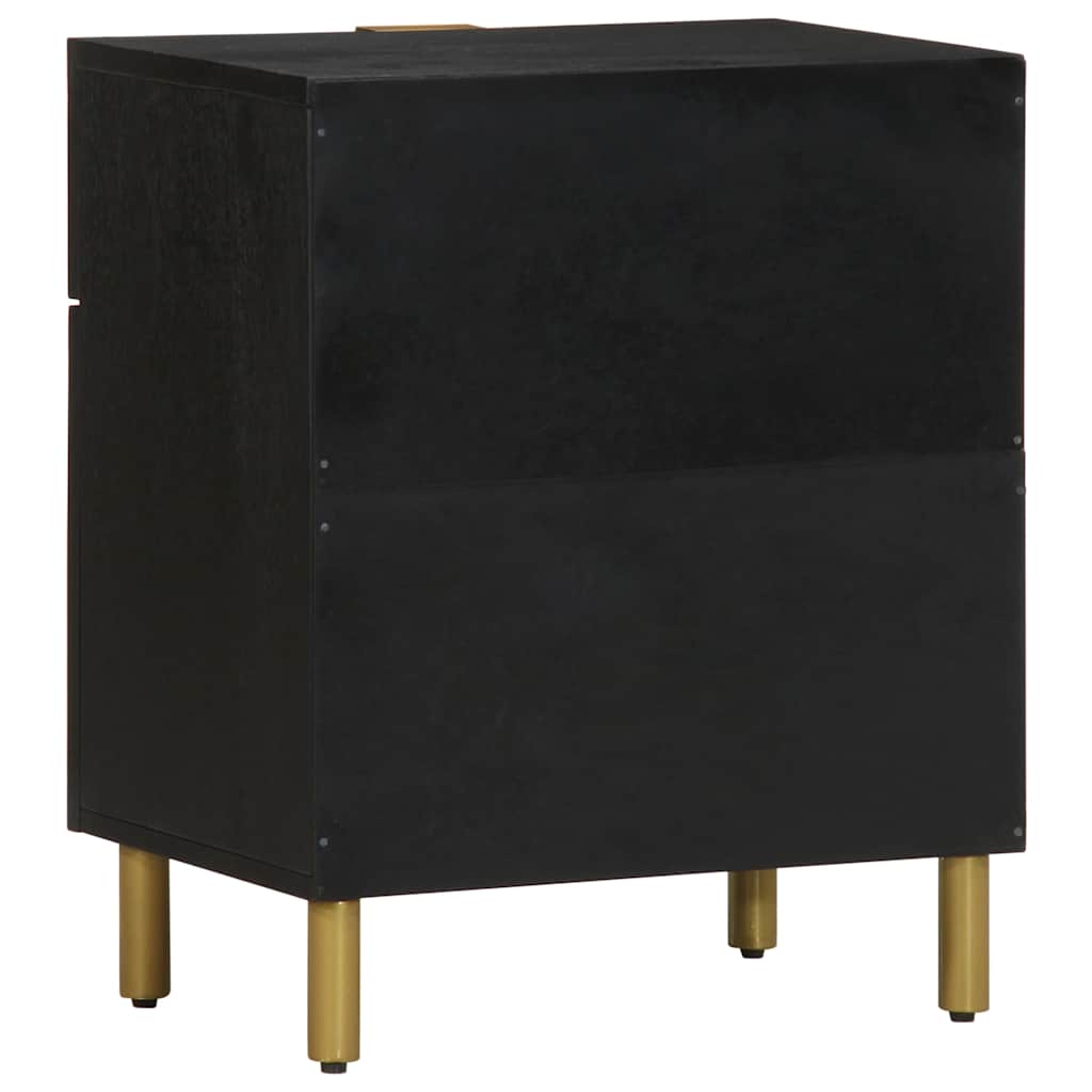 sengebord 50x33x60 cm konstrueret træ sort