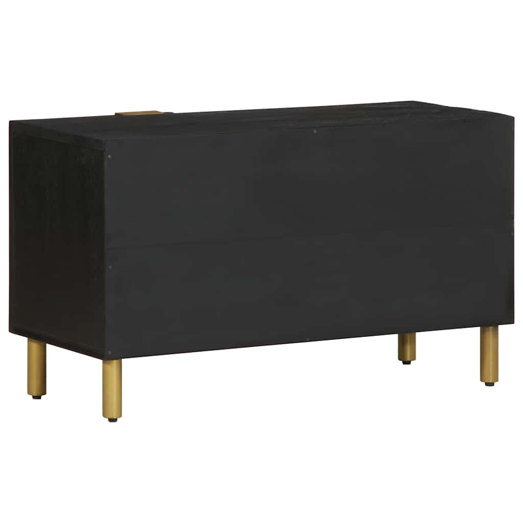 tv-bord 80x33x46 cm konstrueret træ sort
