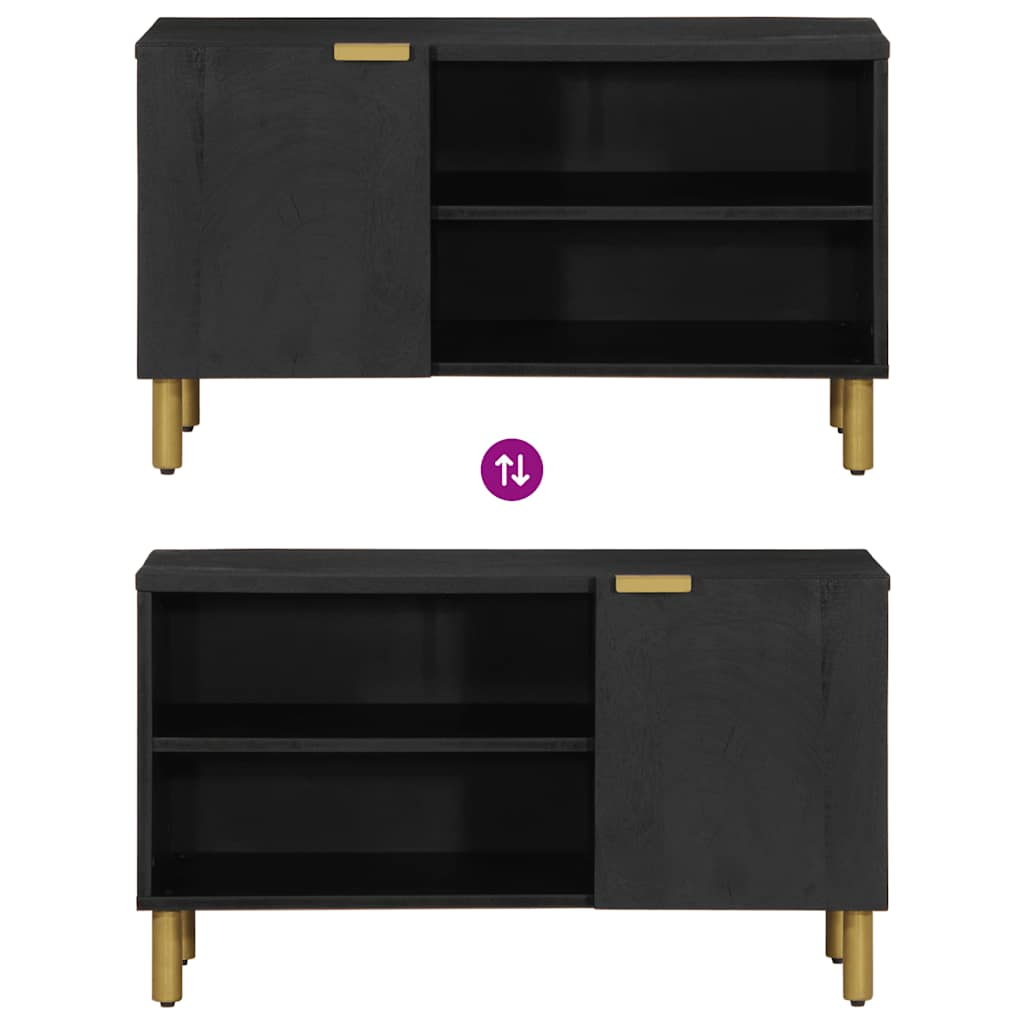 tv-bord 80x33x46 cm konstrueret træ sort