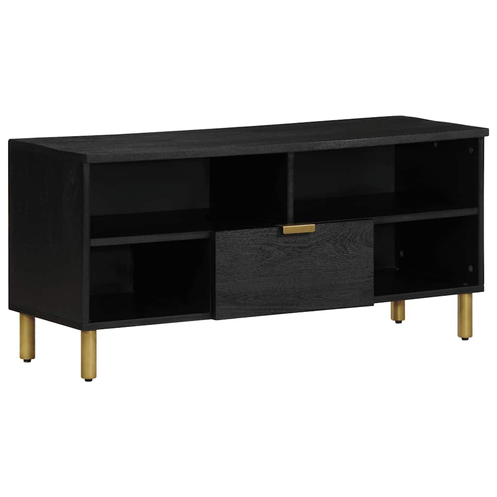 tv-bord 100x33x46 cm konstrueret træ sort