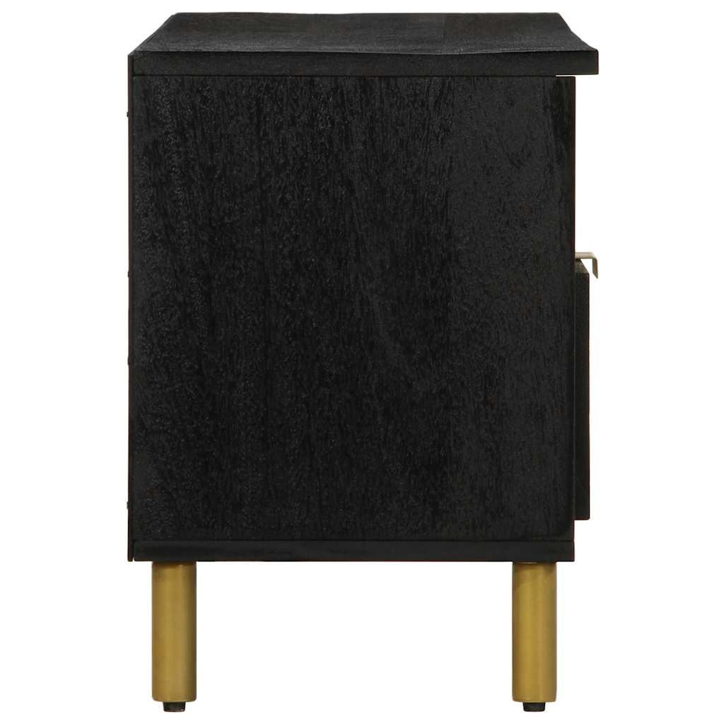 tv-bord 100x33x46 cm konstrueret træ sort