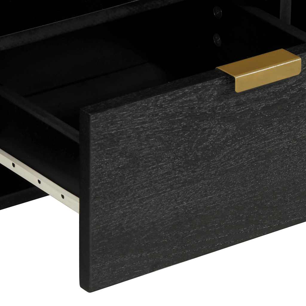 tv-bord 100x33x46 cm konstrueret træ sort