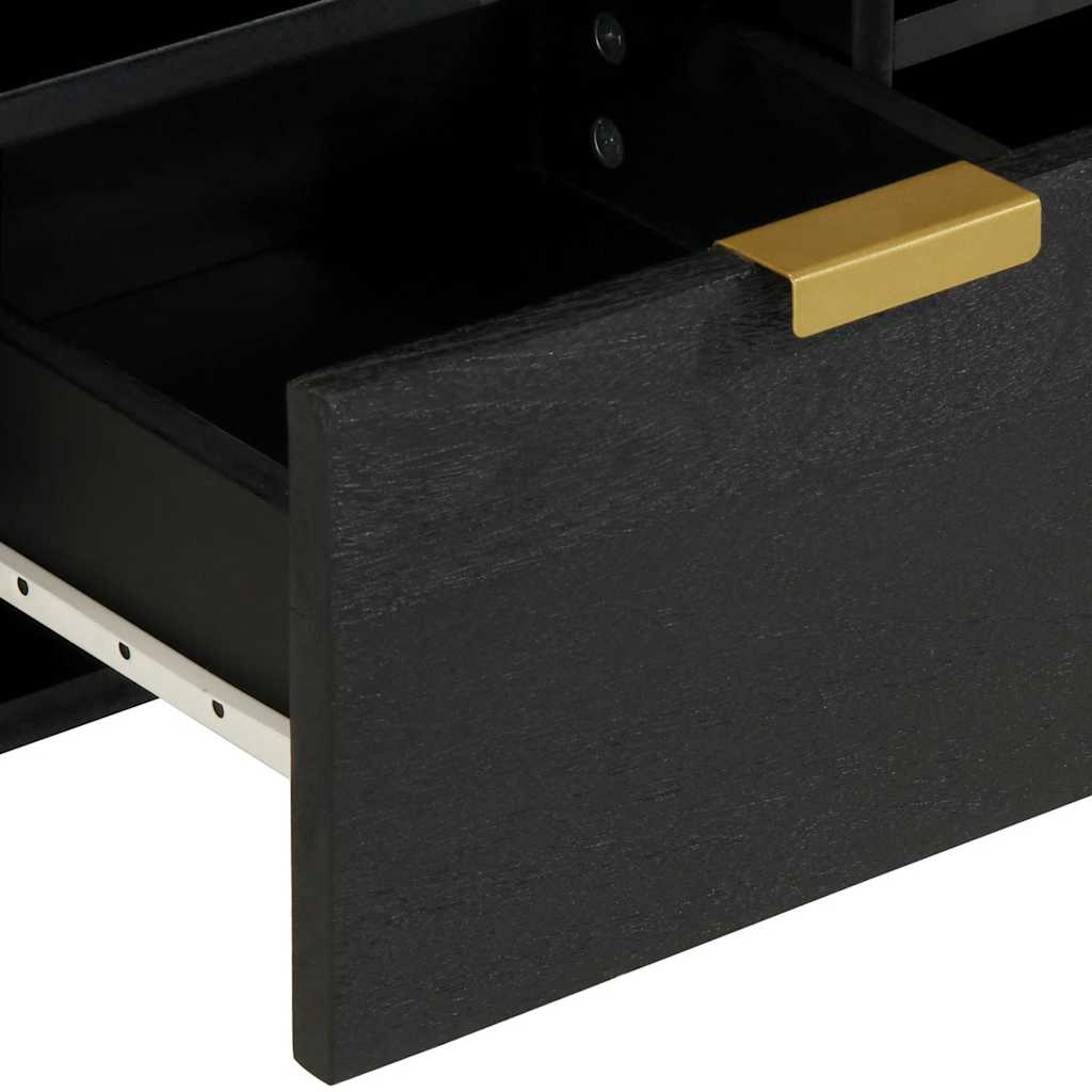 tv-bord 100x33x46 cm konstrueret træ sort