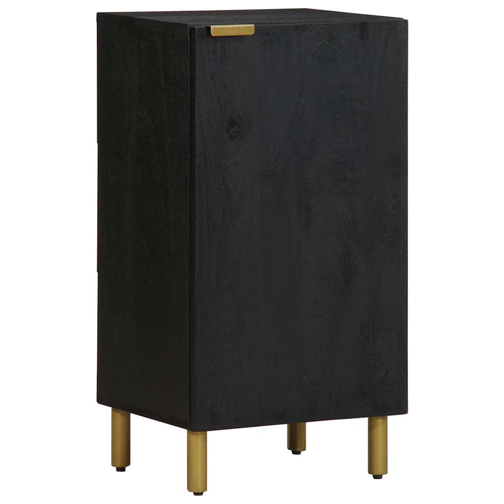 kommode 90x34x80 cm konstrueret træ sort