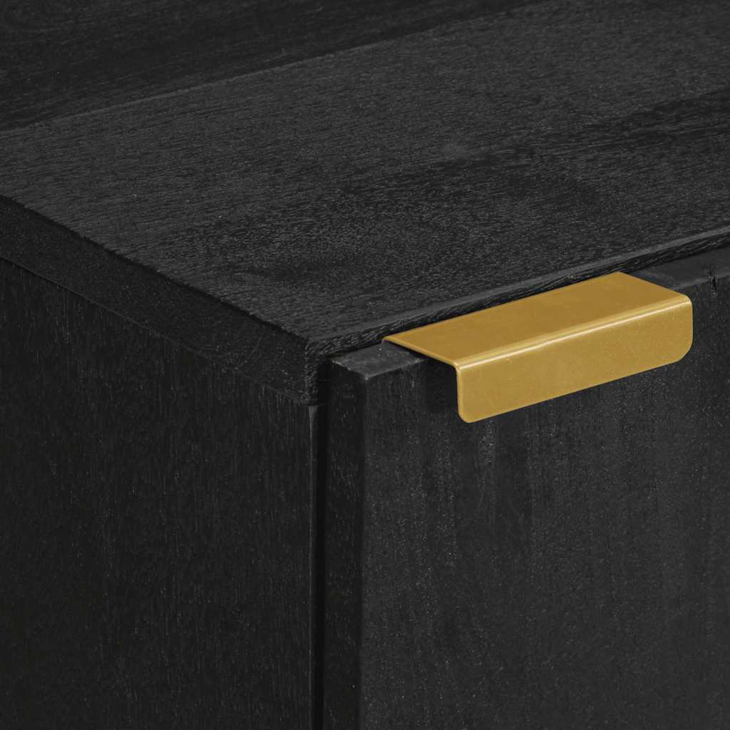 kommode 90x34x80 cm konstrueret træ sort