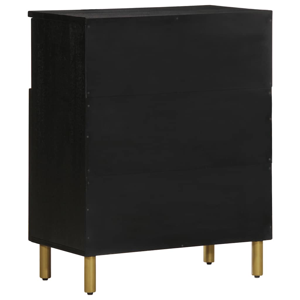 skab 60x33x75 cm konstrueret træ sort