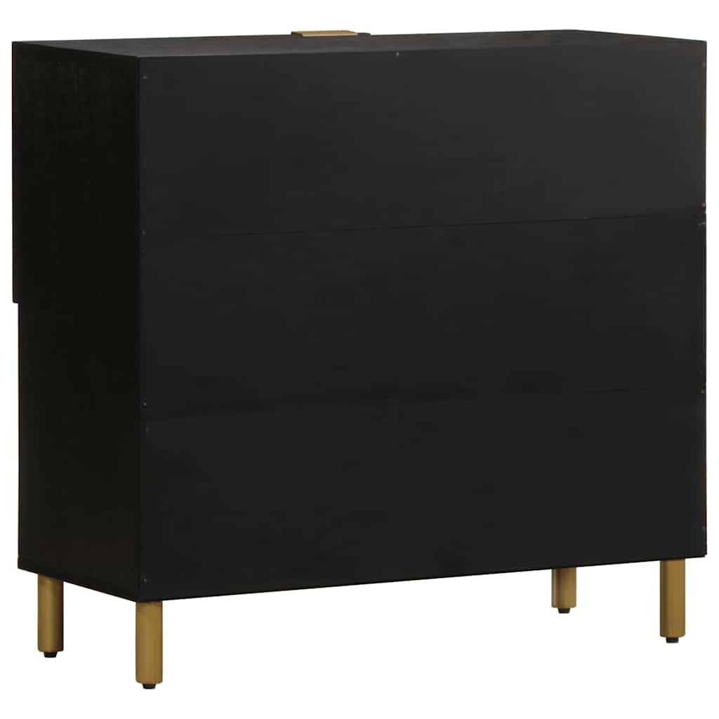 skænk 80x33x75 cm konstrueret træ sort