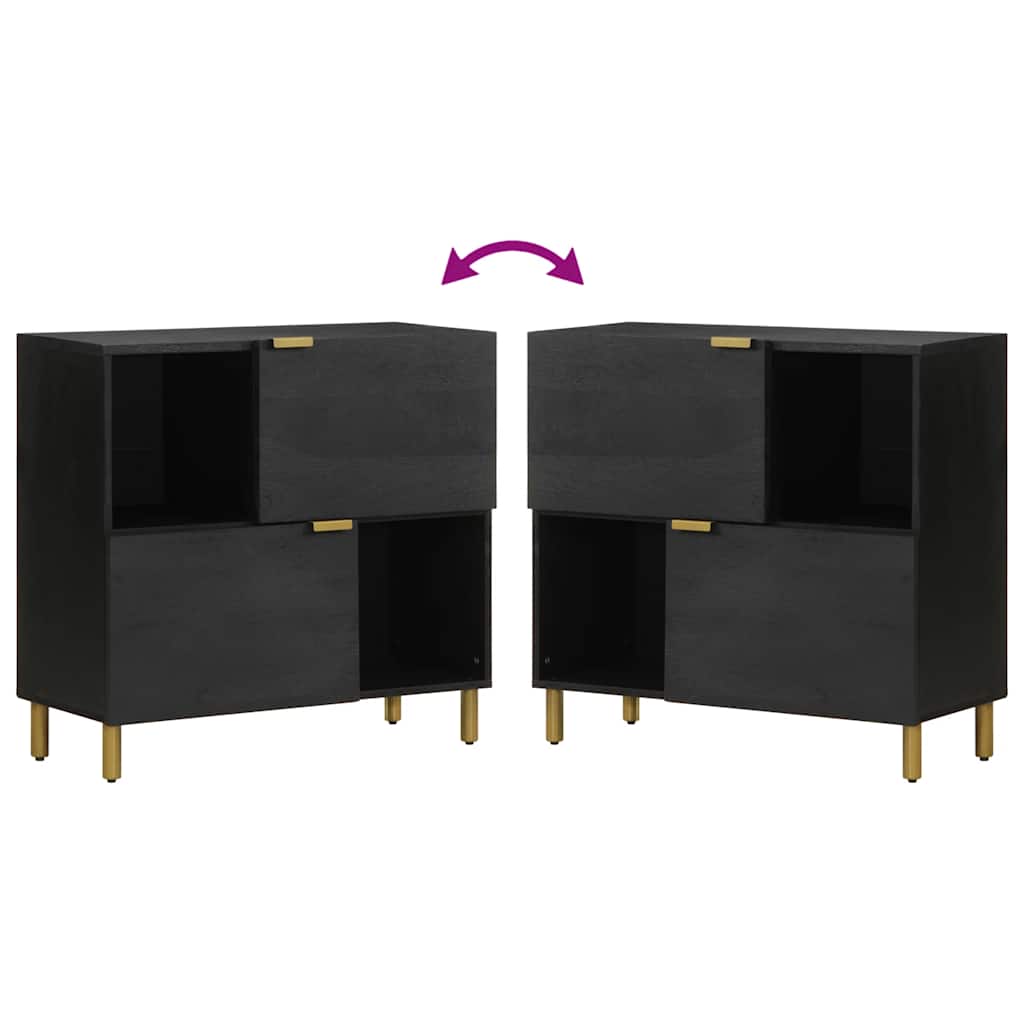 skænk 80x33x75 cm konstrueret træ sort