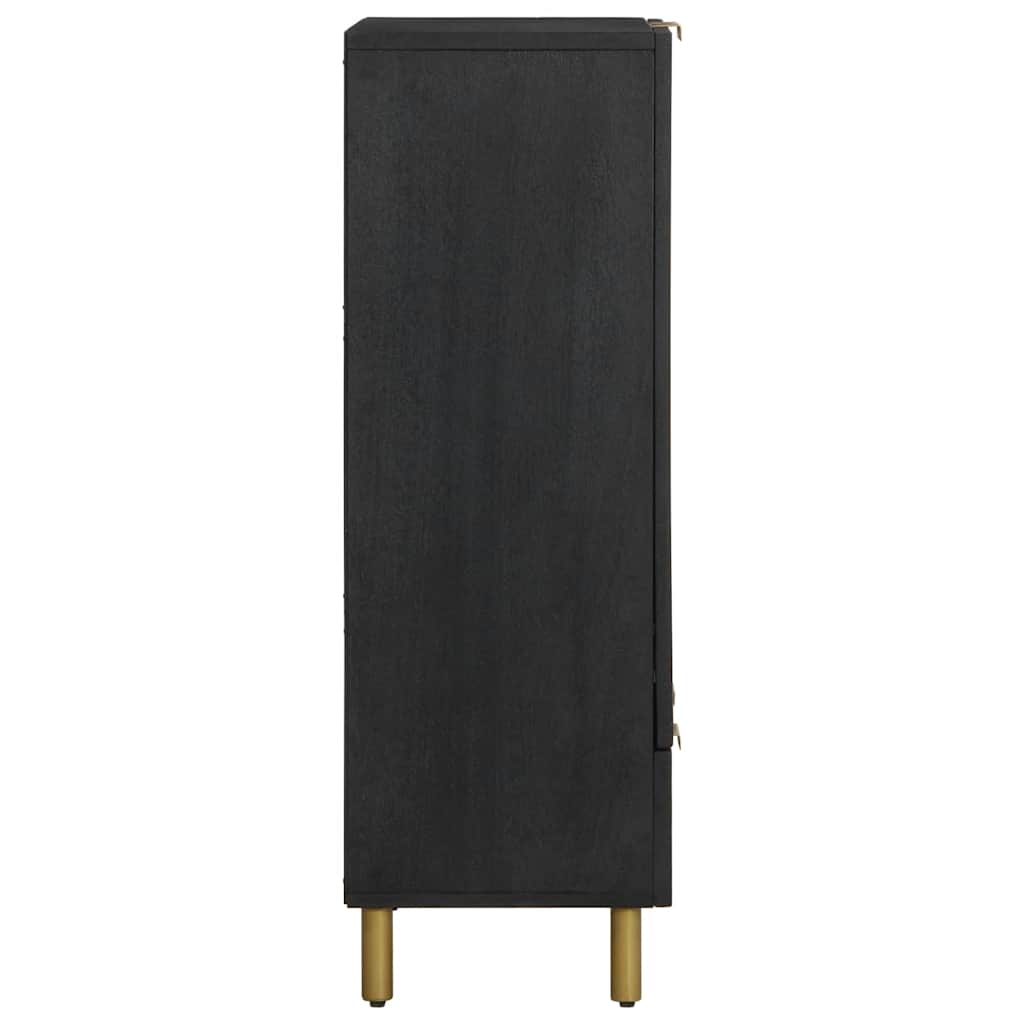 højskab 60x33x100 cm konstrueret træ sort