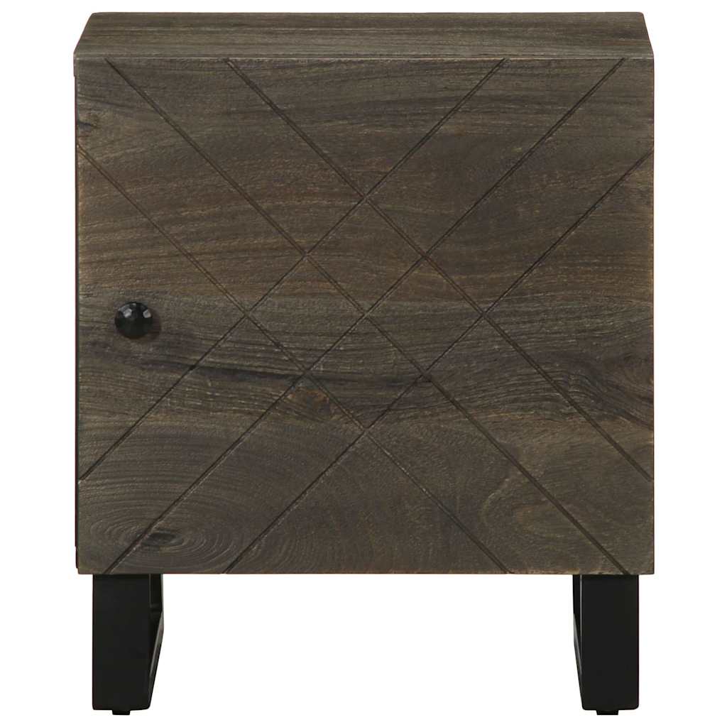sengeborde 2 stk. 40x33x46 cm massivt mangotræ sort