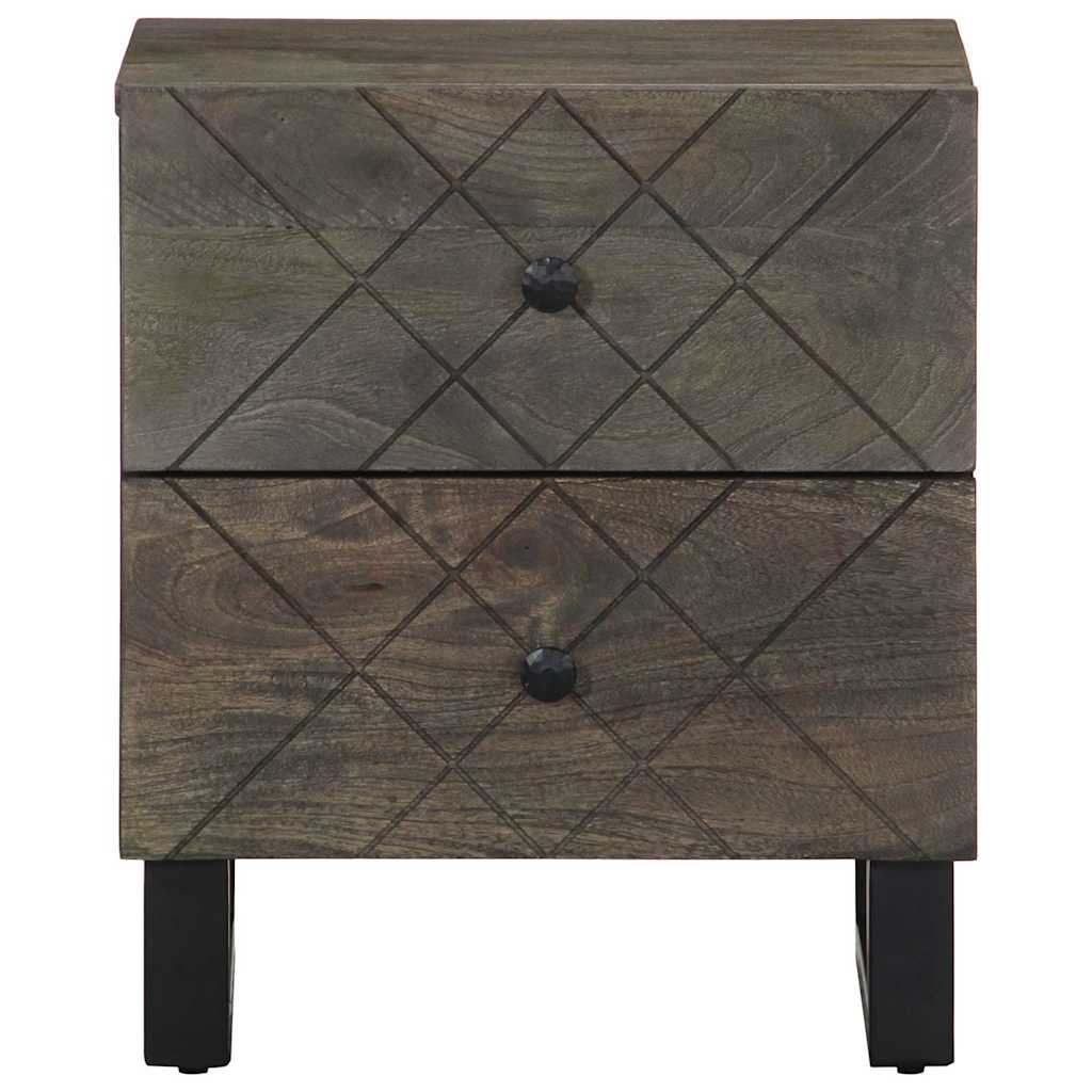 sengebord 40x33x46 cm massivt mangotræ sort