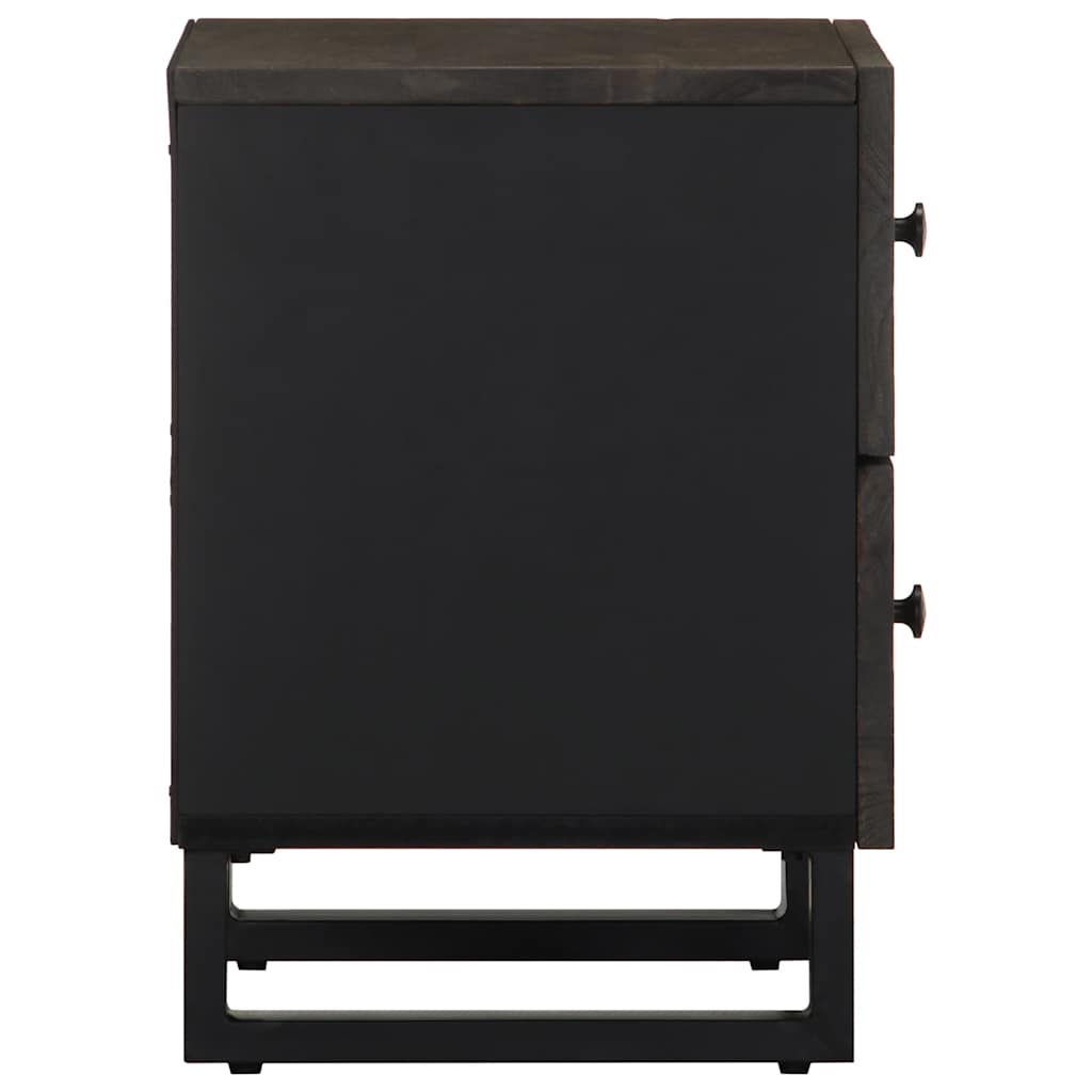 sengebord 40x33x46 cm massivt mangotræ sort