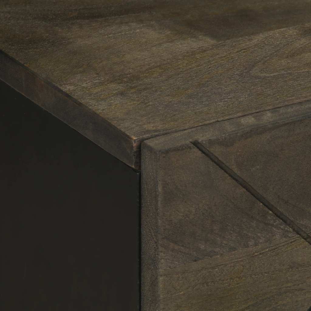 sengebord 40x33x46 cm massivt mangotræ sort