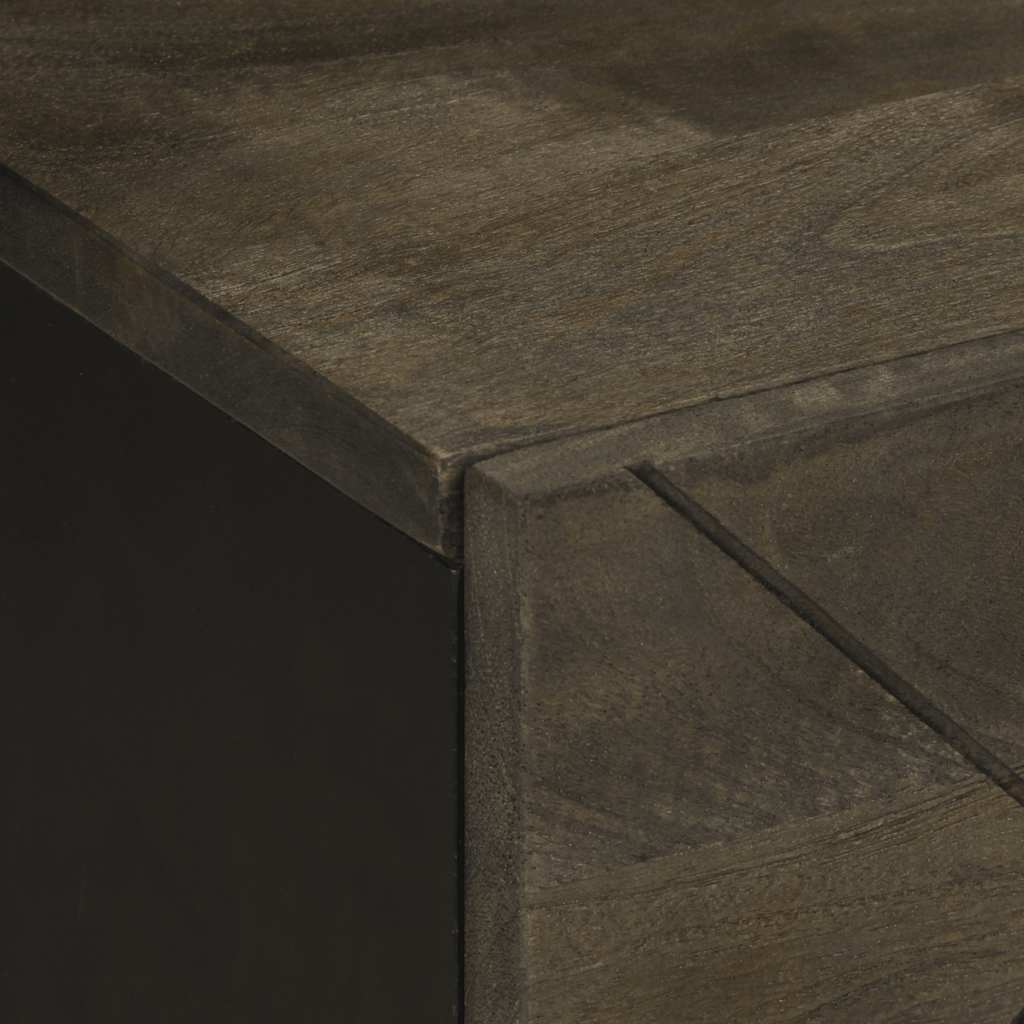 sengeborde 2 stk. 40x33x46 cm massivt mangotræ sort