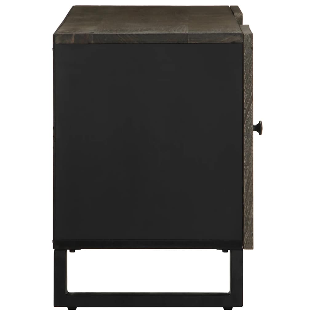 tv-bord 105x33x46 cm massivt mangotræ sort