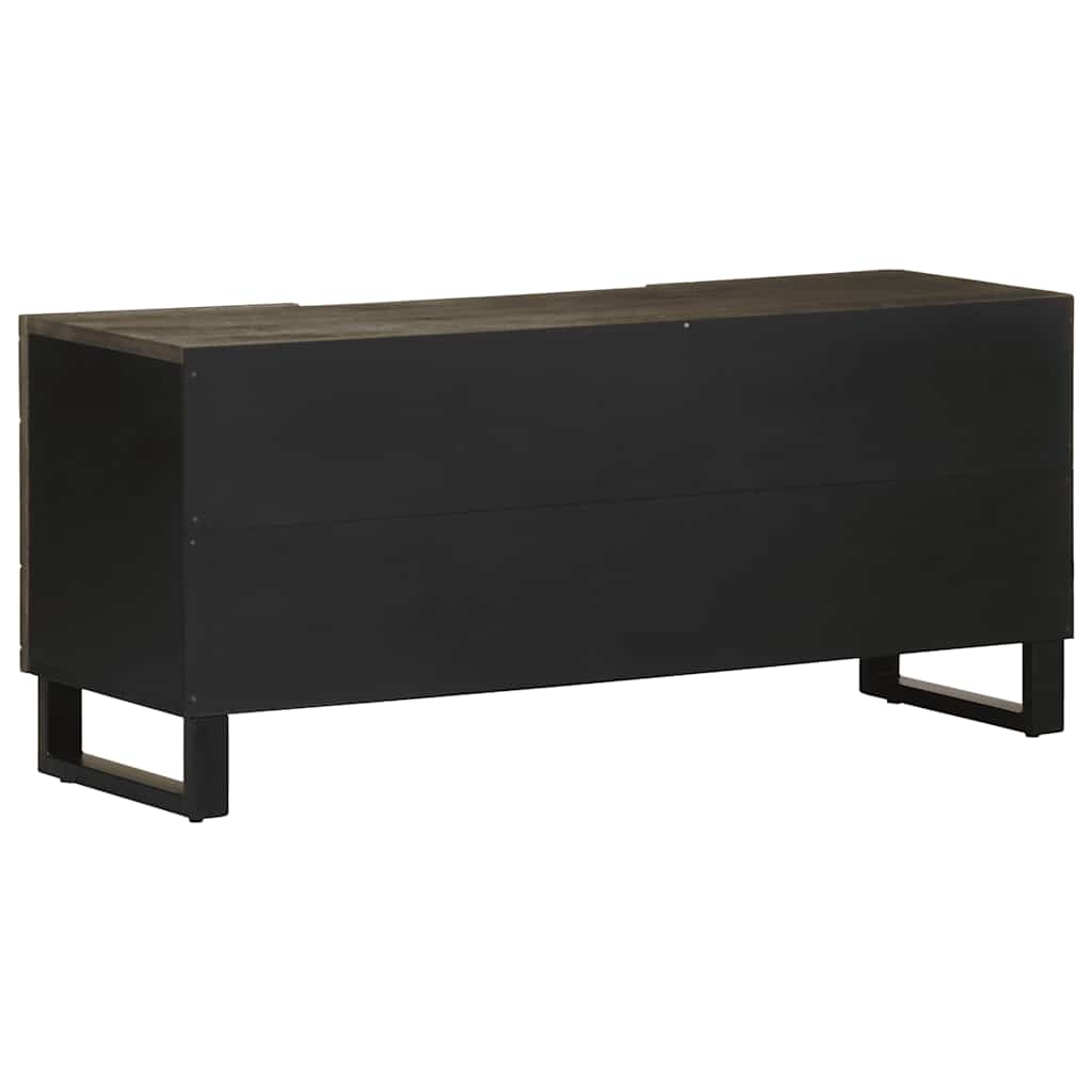 tv-bord 105x33x46 cm massivt mangotræ sort