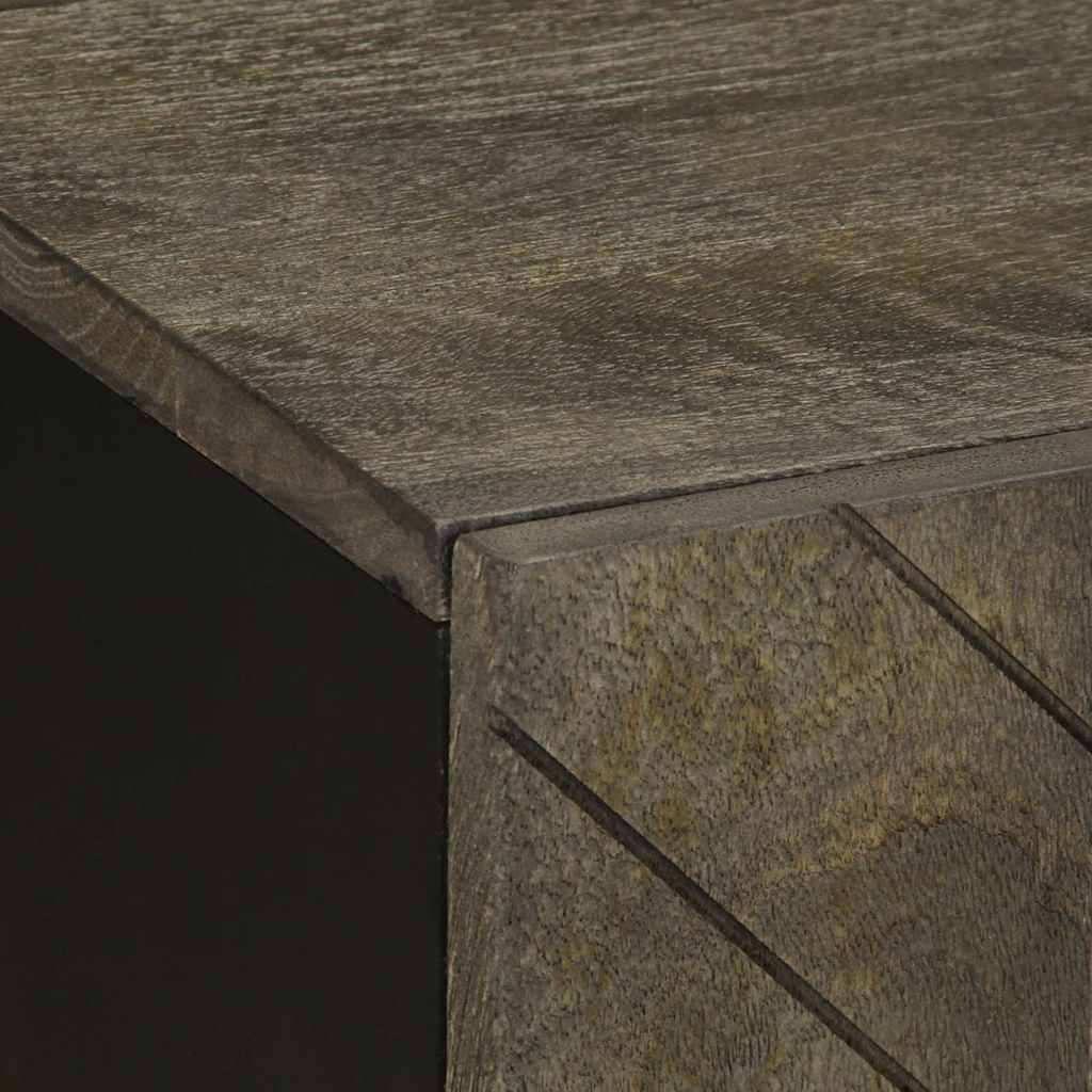 tv-bord 105x33x46 cm massivt mangotræ sort