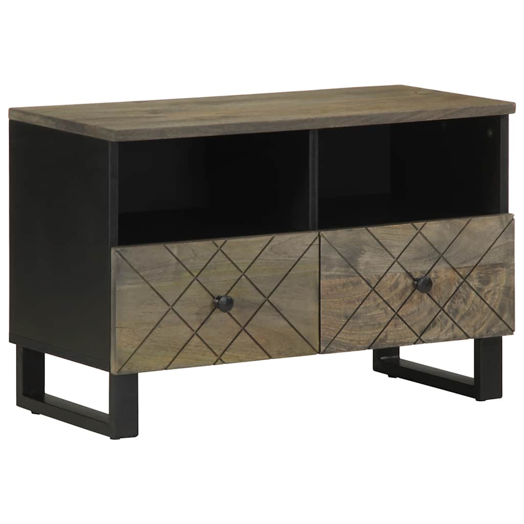 tv-bord 70x33x46 cm massivt mangotræ sort