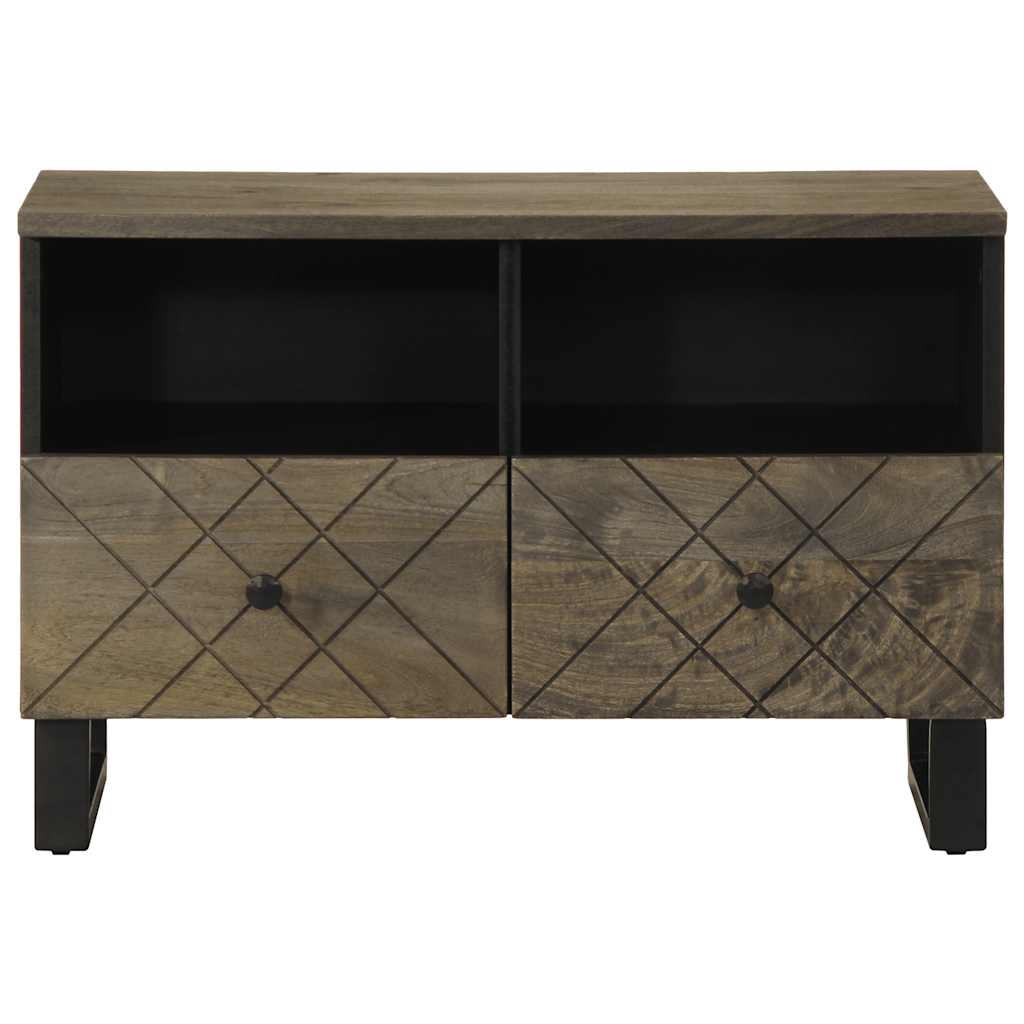 tv-bord 70x33x46 cm massivt mangotræ sort