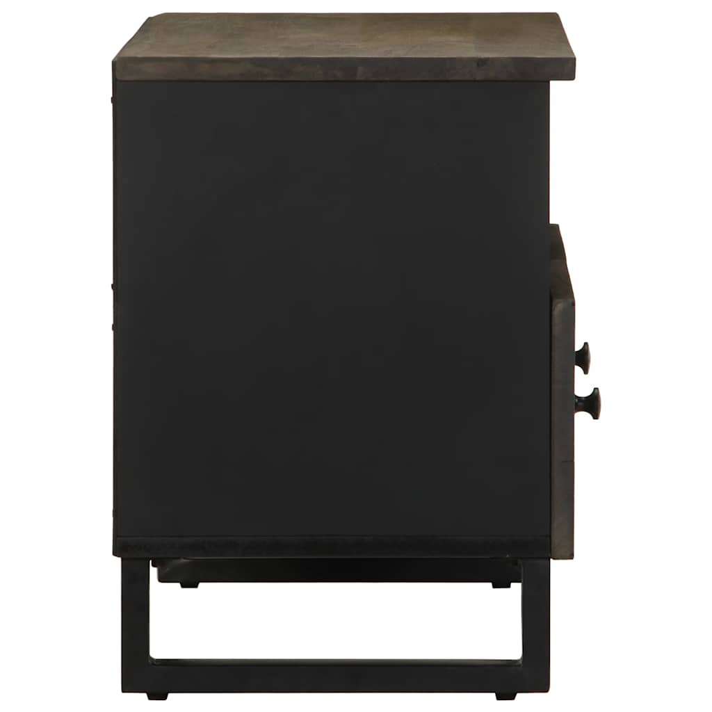 tv-bord 70x33x46 cm massivt mangotræ sort